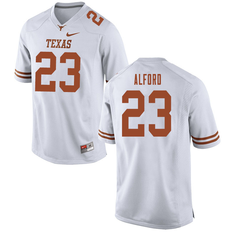 Men #23 Xavion Alford Texas Longhorns College Football Jerseys Sale-White